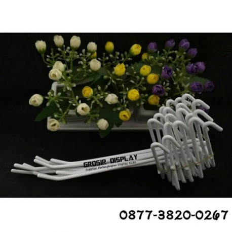 Gantungan Toko Hp Aksesoris Handphone Hook Ram putih 20 cm