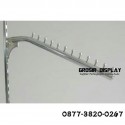 Gantungan Hanger Suling Braket 9 Sekat Stainless Lurus Perlengkapan Toko Baju Butik Distro
