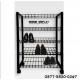 Rak Tempat Sepatu Dan Sandal 5 Susun Display Sepatu Hitam Kaki Roda