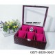 Kotak Tempat Jam Tangan Bludru Box Isi 6 Motif Croco Jumbo