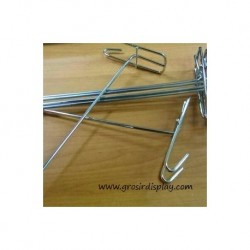 Gantungan Hook Ram Krom Medium 25 cm Display Perlengkapan Toko Aksesoris