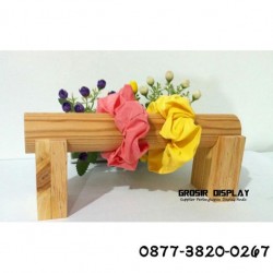 Display Gelang Kayu 1 Susun Pajangan Aksesoris