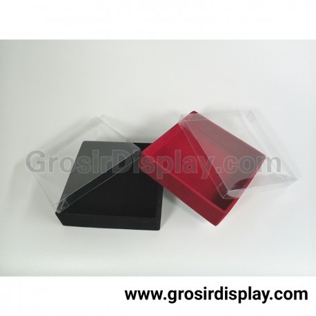 Kotak Perhiasan 8 x 8 Kalung Anting Cincin Aksesoris Box Nampan Kotak Bludru