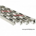 Tiang Braket Stainless 1 m Penyangga Rak Kayu/Kaca