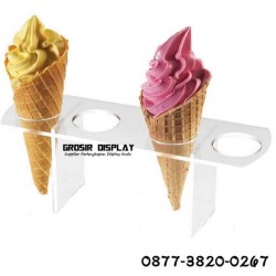 Akrilik Stand Display Cone Ice Cream