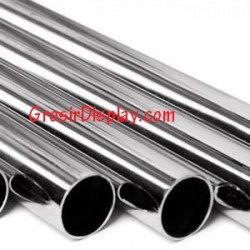 Gantungan Hanger Baju Pipa Bulat 1,2 M Stainless Krom