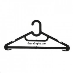 Hanger Laundry Flash Hitam Plastik Gantungan Baju Kaos