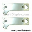 Braket Double Fungsi H 15 cm Penyangga Pipa Kotak Breket Pipa Bulat Stainless Rak Gantungan Baju Perlengkapan Toko
