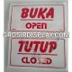 Papan Open Close Buka Tutup Akrilik Butik Toko