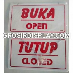 Papan Open Close Buka Tutup Akrilik Butik Toko