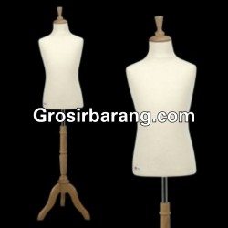Manekin Patung Anak Tiang Kaki Kayu Pajangan Baju Perlengkapan Toko