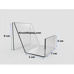 Akrilik Tempat Dompet Mini 1 Susun Acrylic Stand Handphone Satuan
