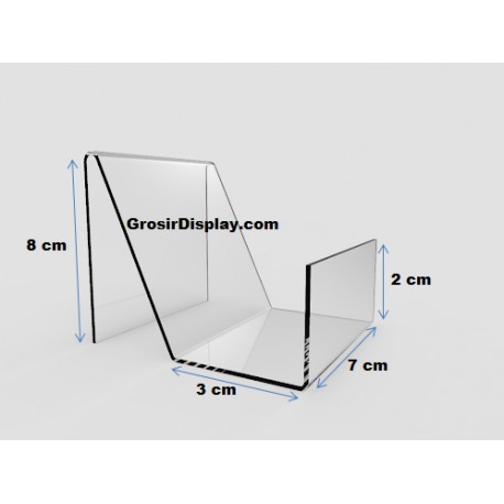 Akrilik Tempat Dompet Mini 1 Susun Acrylic Stand Handphone Satuan