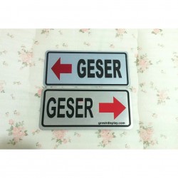 Set Sticker Tanda Peringatan Petunjuk Tulisan Stiker Geser Kiri dan Kanan Pintu Kaca