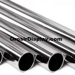 Gantungan Hanger Baju Pipa Bulat 2 Meter Stainless Krom