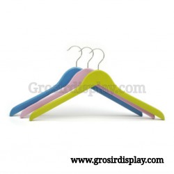 Hanger Kayu Anak Warna Tanpa Palang Gantungan Baju Distro