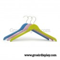 Hanger Kayu Anak Warna Tanpa Palang Gantungan Baju Distro