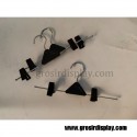 Hanger Jepit Segitiga Hitam Gantungan Besi Celana Jeans Besi Kuat