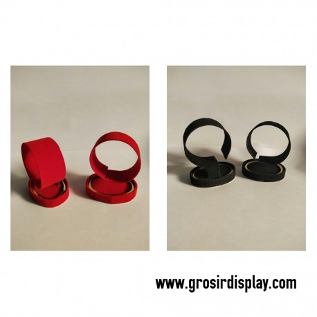 Display Gelang Bulat Satuan Beludru List Gold Pajangan Gelang Jam Tangan