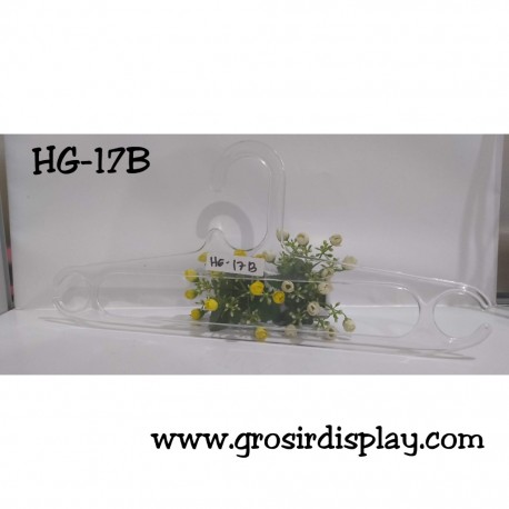 Hanger Oval Bening HG-17B Gantungan Baju 17'' Perlengkapan Toko