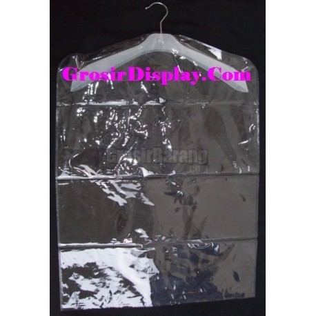 Hanger Plastik Mika Pelindung Baju Pakaian 