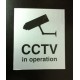 Sticker Keselamatan Peringatan Kamera CCTV Pengawasan Keamanan Perekat 