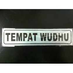 Sticker Tulisan Peringatan Petunjuk Tempat Wudhu Mushola 