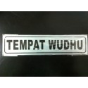 Sticker Tulisan Peringatan Petunjuk Tempat Wudhu Mushola 