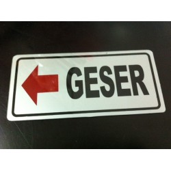 Sticker Tanda Peringatan Petunjuk Tulisan Geser Kiri Pintu Kaca