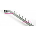 Gantungan Hanger Baju Suling 9 Sekat Lurus Pipa Kotak Stainless