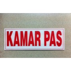 Stiker Tanda Peringatan Tulisan Kamar Pas Pajangan Toko Butik