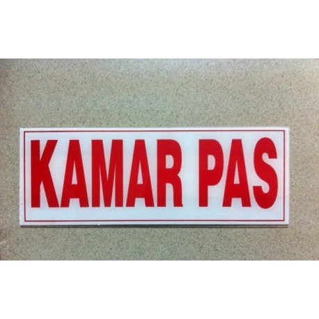 Stiker Tanda Peringatan Tulisan Kamar Pas Pajangan Toko Butik