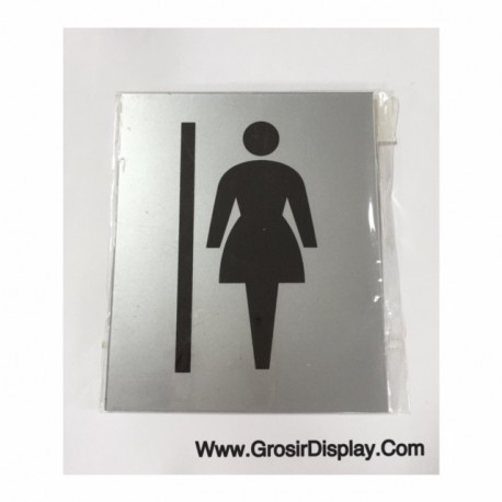 Stiker Signboard Papan Tempel Tulisan Gambar Logo Wanita