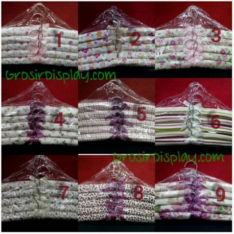 Hanger Busa Satin 5pcs Motif Pita Cantik Bunga Kelinci Polkadot Shabby
