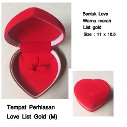 Kotak Tempat Perhiasan Love List Gold Medium Display Anting Kalung Cincin