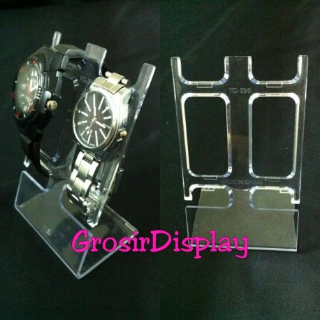 Akrilik Display Toko Butik Jam Tangan Isi 2