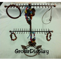 Display Gelang Logam Mawar Pajangan Toko Butik Aksesoris