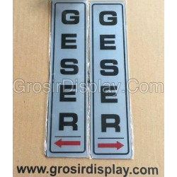Sticker Tempelan Petunjuk Tulisan Geser Ke Kanan dan Ke Kiri