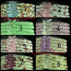 Hanger Busa Satin Motif Shabby Display Butik Warna Warni Bunga Leopard Polkadot