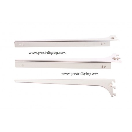Braket Dudukan Rak Kayu 35cm Stainless Tempel Tembok Perlengkapan Display Toko
