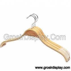 Hanger Kayu Zara Gantungan Baju Premium Anti Selip