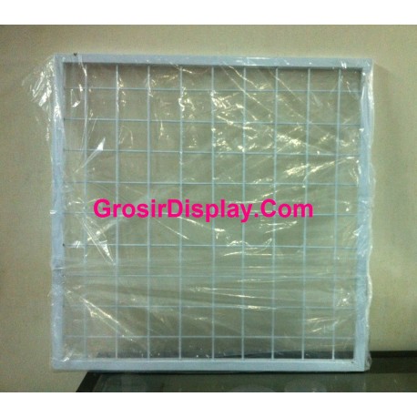 Display Kotak Jaring Ram Gantungan Aksesoris 50x50 cm