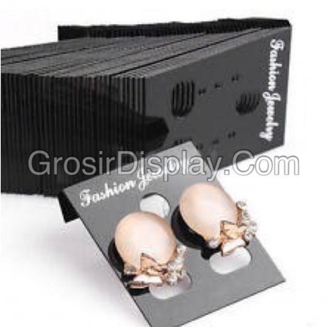 Card Anting Display Akesoris Perhiasan Menggantung Kemasan Hitam