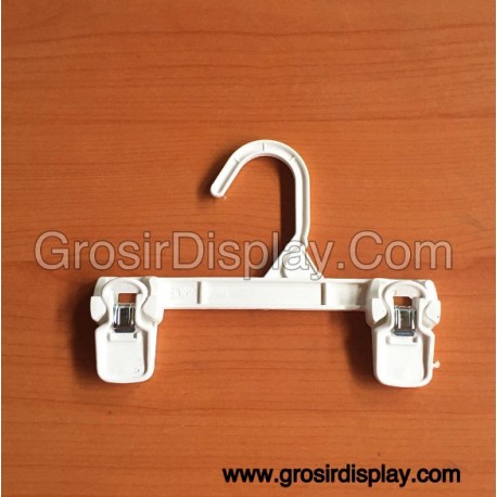Hanger Jepit Anak Rok Celana Putih 20cm