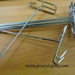 Gantungan Aksesoris Hook Ram Krom Medium 15 cm Display Perlengkapan Toko