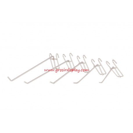Gantungan Aksesoris Hook Ram Krom Medium 20 cm Display Perlengkapan Toko
