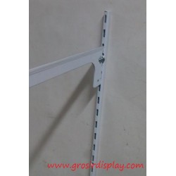 Tiang Braket 1m Putih Penyangga Rak Kayu/Kaca