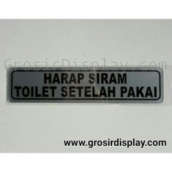 Stiker Tempelan Tulisan Jumbo Harap Siram Toilet Setalah Pakai