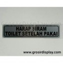 Stiker Tempelan Tulisan Harap Siram Toilet Setalah Pakai