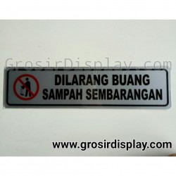 Stiker Tempelan Tulisan Jumbo Peringatan Dilarang Buang Sampah Sembarangan